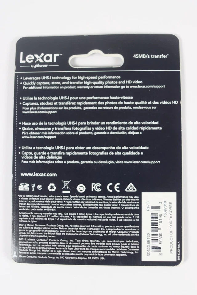 Lexar Platinum II 300x 32GB SDHC Memory Card, High Performance - Image 2 of 2