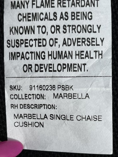 Restoration Hardware MARBELLA ALUMINUM Single CHAISE CUSHIONS Perennial Black - Picture 11 of 16