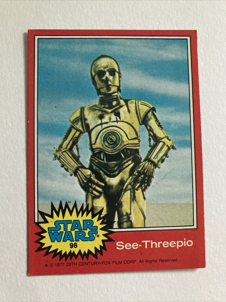 Topps - スケッチカード Topps Star Wars C-3PO 1977 Topps Star Wars 2nd Series Red Incredible See-threepio