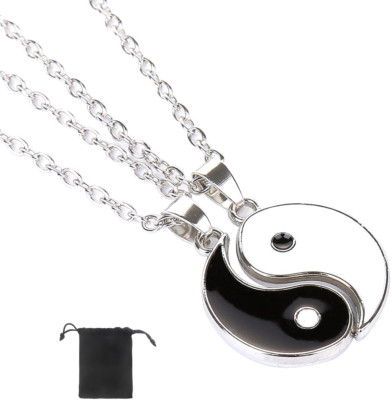 2 Stück Yin Yang Paar Halskette Taichi BFF Kette FreundschCOtsketten Partner Sch