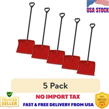 Suncast 18 in. Snow Shovel and Pusher with Steel Core Handle 5 PACK