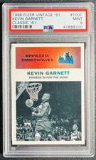 1998 Fleer Tradition Kevin Garnett Classic 61’ Vintage /61 PSA 9 POP6 No Higher!