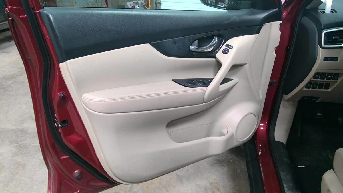 4-Piece Black Leather Armrest Cover Panels For Nissan Rogue 2014-2020 – Interior Upgrade