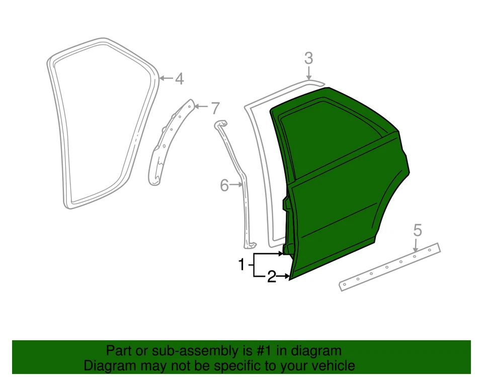 Carcasa de puerta GM 25630702 genuina Foto 2 de 2