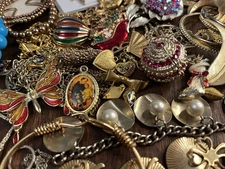 Estate Sale Jewelry Lot 3.5  Pounds Vintage Now Mixed Wearable,Sellable, Repairs