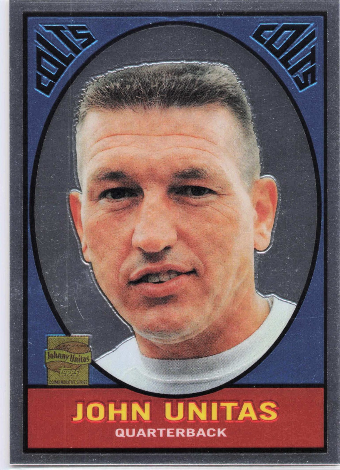 Johnny Unitas 2000 Topps #R11 Johnny Unitas Reprints Chrome