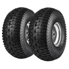 Lawn Mower Tires 15x6-6" Lawn Tractor Tires 2-Pack Turf Pneumatic Tires