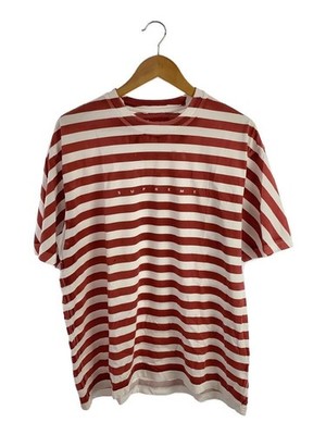 Supreme T-shirt 24SS OVERPRINT STRIPE S TOP M COTTON RED