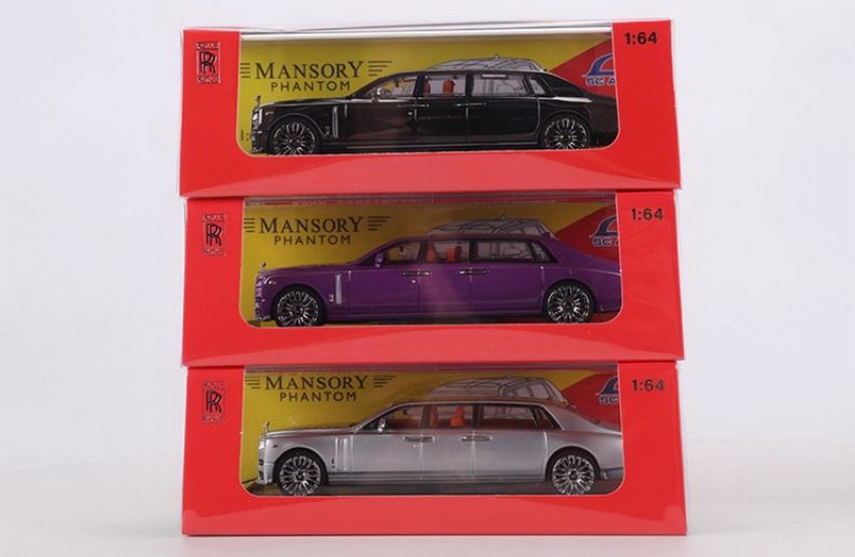 SC ART 1/64 Rolls-Royce Phantom VII Silver Diecast-Collectible for