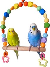 Wooden Bird Swings for Large Parrots, Cockatiel Perch Large, Multi-colored