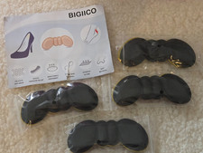 4 New Pairs Soft Padded Flexible Heel Grip Pads for Shoes Black