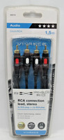 Vivanco Cinch Verbindung 2X Cinch Stecker Auf 2X Cinch Stecker 1,5M 460100