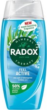 Image of Radox Feel Active Shower Gel, Sea Salt & Lemongrass Scent, 225ml