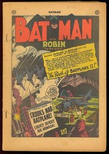 Batman #61 Coverless o/w Complete Golden Age Origin Batplane II DC Comic 1950