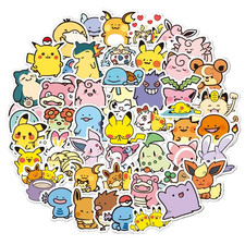 Set B 50 Pc Pokemon Stickers Cute Decal Set 2'' size Gengar Eevee Sealed - US