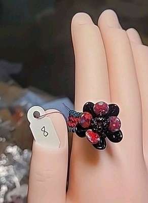 Rose Beaded Flower Ring