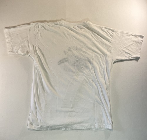 Vintage 90s Aruba Single Stitch T-Shirt XXL White Cotton Sailboat Graphic Tee - Picture 8 of 8