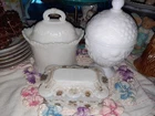 Lot Of 3 Vintage Milk Glass Trinket Candy Dishes ON SALE!