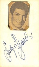 Sergio Franchi Italian Tenor signed 3x5 Index Card Beckett authenticated