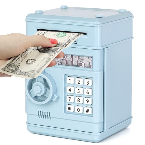 Piggy Bank for Kids,Money Bank Cash Coin Can ATM Bank with Password Kids Safe...
