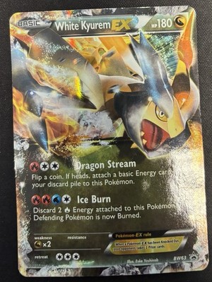 White Kyurem EX BW63 Black & White Holo MP