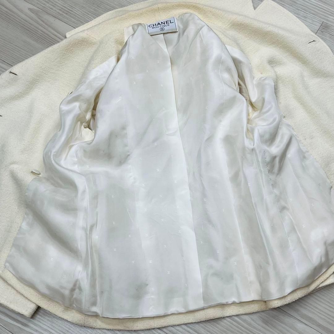 [DDP] CHANEL Vintage Gold Button Double Breasted Jacket Ivory Women's thumbnail 5