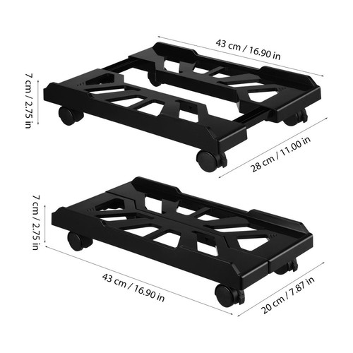 Computer Stand Pc Floor Desktop Laptop Office Cpu with Casters Tower Cart - Afbeelding 10 van 12