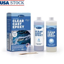 Clear Epoxy Resin High Gloss Durable Coating Food Safe Casting Finishing 32oz US