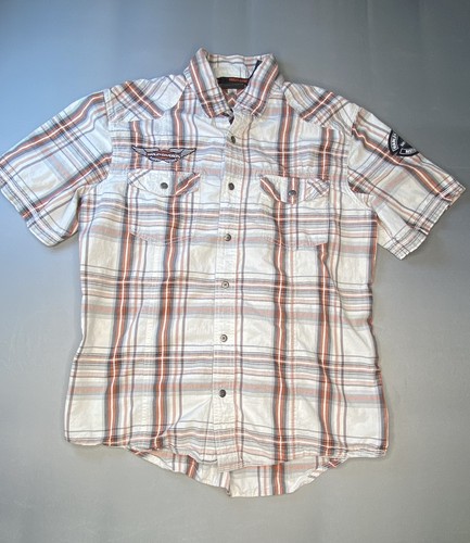 Camisa Harley-Davidson a Cuadros Motociclista Garaje Doble Bolsillo Abotonada, Para Hombre’s L - Imagen 4 de 16