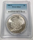 1882 S Morgan Silver Dollar Uncirculated PCGS MS 63