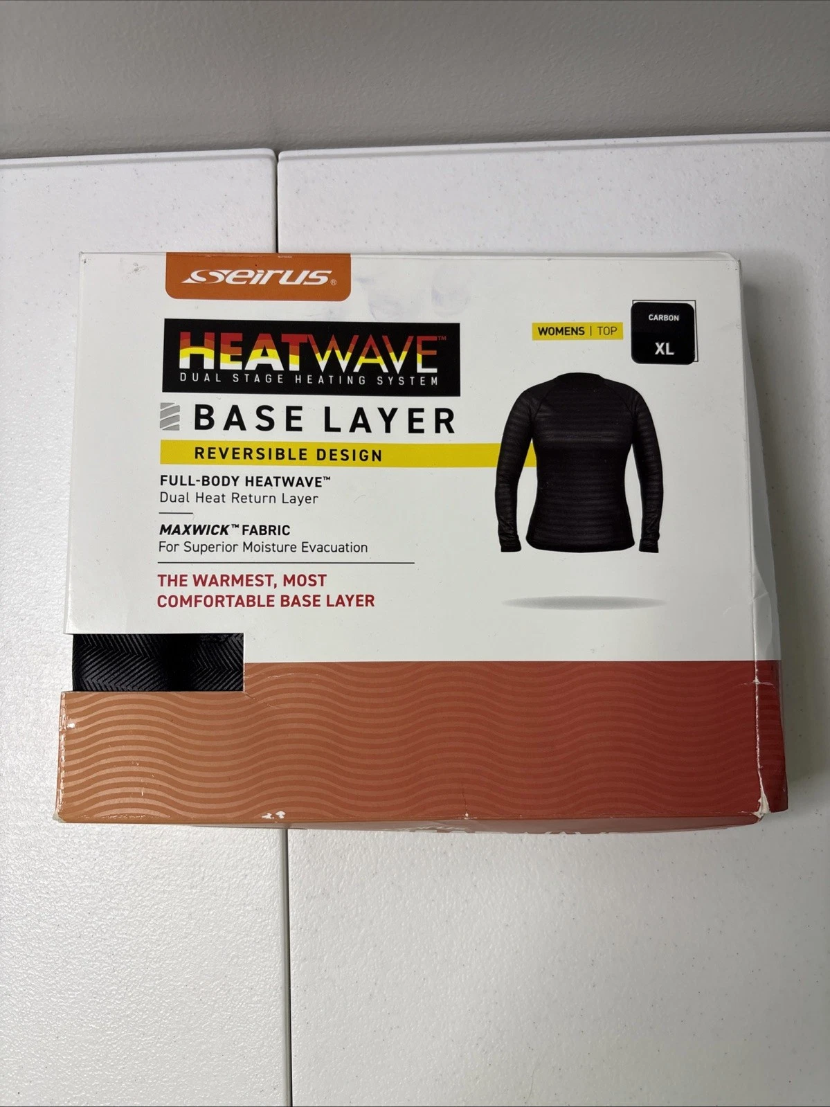 Seirus Women's XL Heatwave™ Long Sleeve Warmest Base Layer Crew Top New In Box