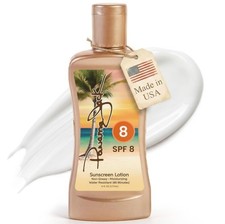 Panama Jack Sunscreen Tanning Lotion SPF 8 Water Resistant 6oz Cruelty Free 2.74 per gallon