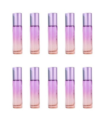 YORROR 10 Packs 10ml Gradient Color Essential Oil Roller Bottles,Thick Glass ...