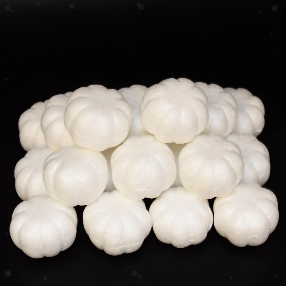 20pcs Halloween Pumpkin Styrofoam Ornaments for Party Decor - Image 4 of 4