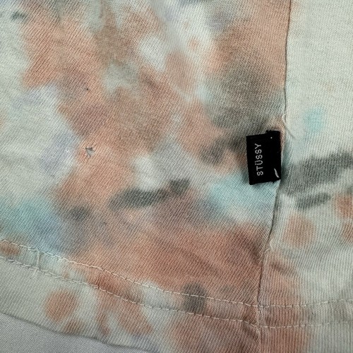 Stussy Designs Tie Dye Rasta Roots Reggae Logo T Shirt Mens Size Medium Hippie - Picture 9 of 11