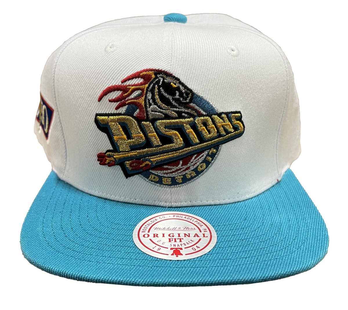 Mitchell & Ness Wht/Tl NBA Detroit Pistons 50th Anniversary