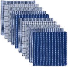 DII Ultra Absorbent, Everyday Cotton Kitchen Dishcloth Set, Assorted Indigo 