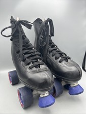 Chicago Roller Skates 405 Quad Rink Mens Size 8 Black - Blue Wheels Lace Up