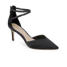 Women's Jewel Badgley Mischka Emmi Evening Pumps Black Satin