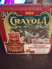 Vintage 1992 Crayola Crayon Collectors Tin 64 Crayons - New Sealedfeee Shippin