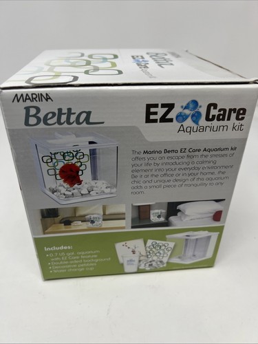 Betta fish tank. Marina Betta EZ Care Aquarium Kit White 0.7 Gal. 7"Lx6.5"Wx7"H - Picture 5 of 5