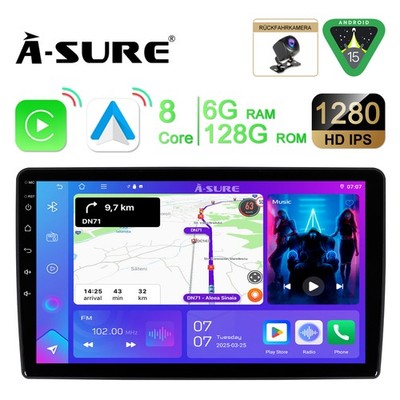 Mit Kam 6+128G Android 14 CarPlay Autoradio DSP Navi Für KIA Cee'D SW Schrägheck