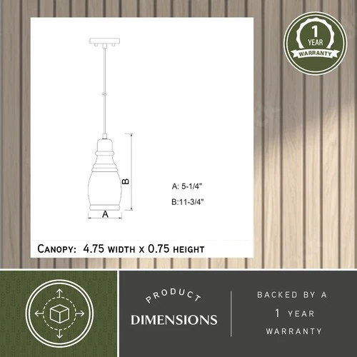 Vaxcel Lighting P0247 Millie 1 Light 5-1/4"W Mini Pendant - Bronze - Picture 5 of 9