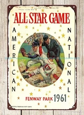 sports man cave wall home tavern 1961 baseball  Program  tin sign