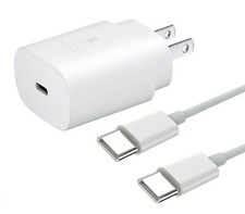 25w Type USB-C Fast Wall Charger Cable For Samsung Galaxy S22 S21 Plus Ultra FE