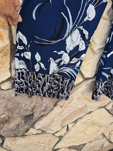 BOHO ARTSY Floral Palazzo Wide Leg Pants ALFANI Medium 5% Spandex - Picture 2 of 3