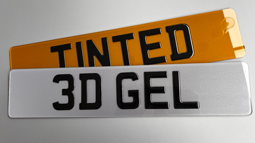3D Premium Gel Digits on FRONT & REAR TINTED Full Size Show Plates - Assembled - Picture 9 of 9