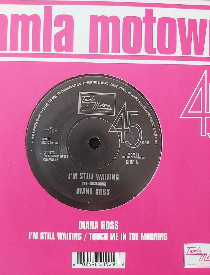 -DIANA ROSS - I’M STILL WAITING / TOUCH ME IN THE MORNING - EU 7” on MOTOWN