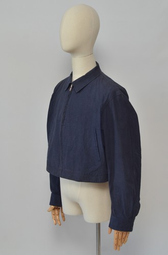 Y's Yohji Yamamoto Vintage Men's Navy Blue Cropped Jacket Size M Made in Japan - Picture 3 of 13