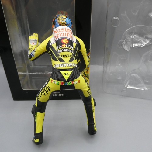 MINICHAMPS 1:12 VALENTINO ROSSI FIGURINE 312010046 GP 500 2001 LIMITED EDITION - Picture 3 of 7